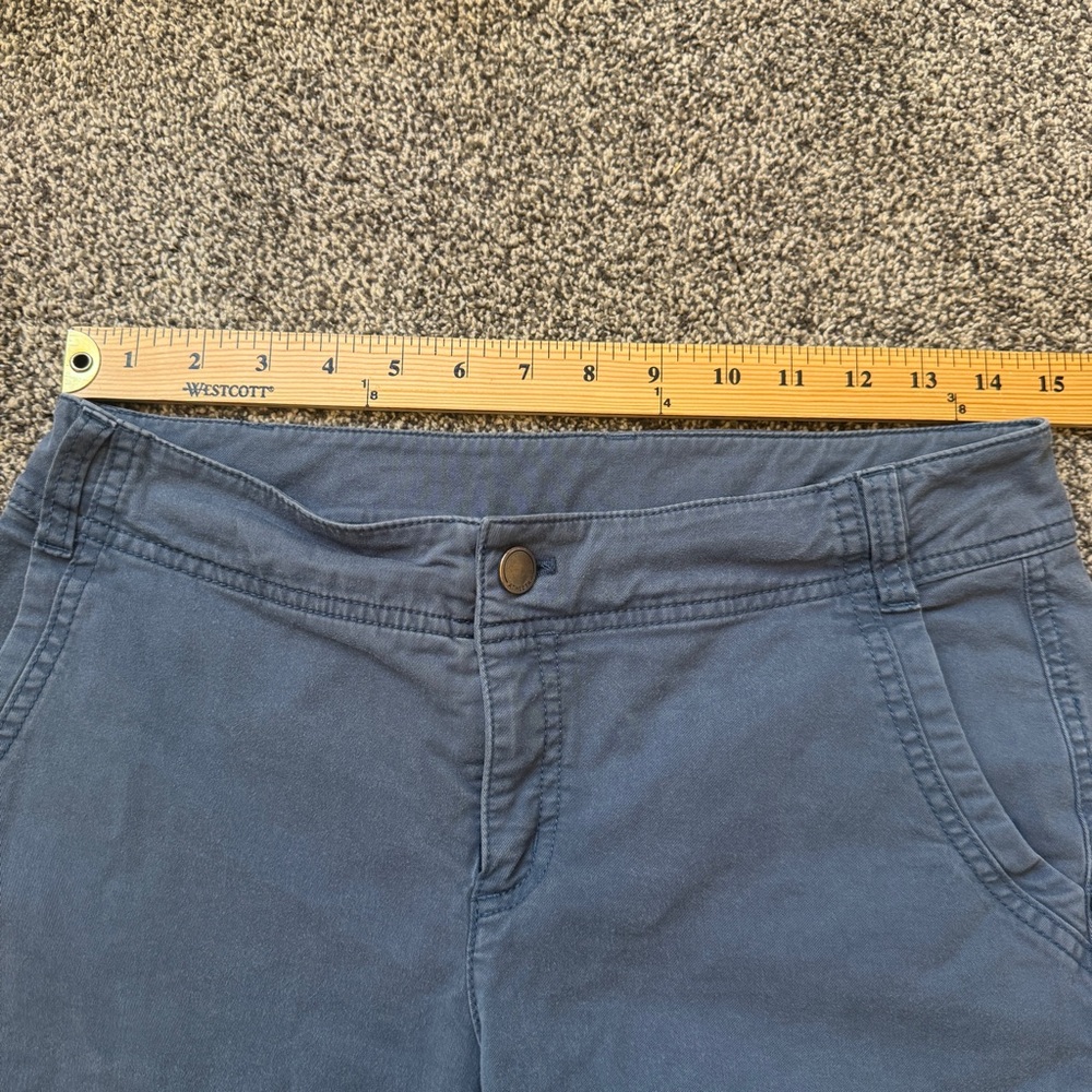 ATHLETA Blue Organic Cotton Blend Boulder Cargo Zipper Ankle Pants Size 6 - Picture 8 of 12
